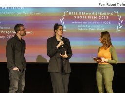 Fotos der Preisverleihung des Kurzfilmfestivals "20minmax"