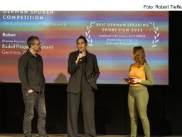 Fotos der Preisverleihung des Kurzfilmfestivals "20minmax"