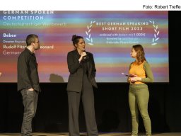 Fotos der Preisverleihung des Kurzfilmfestivals "20minmax"