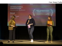 Fotos der Preisverleihung des Kurzfilmfestivals "20minmax"